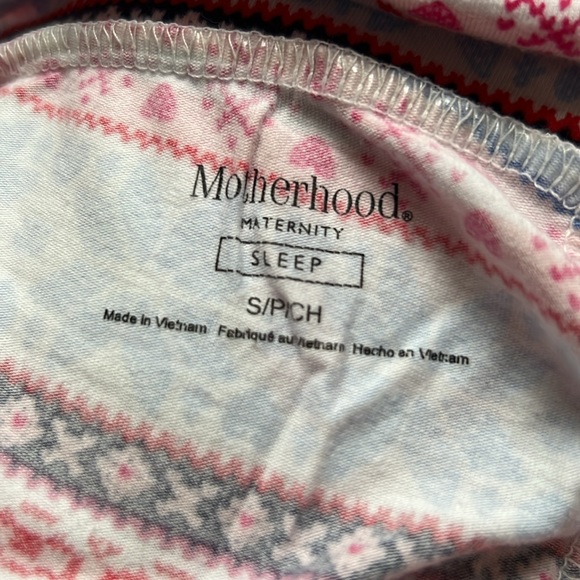 Motherhood Maternity Fairisle Sleep Size Small Snowflake Reindeer Pajama Pant - Picture 4 of 5